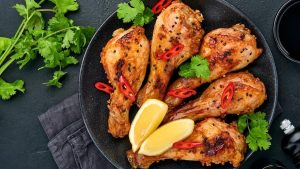 Hähnchenschenkel im Airfryer