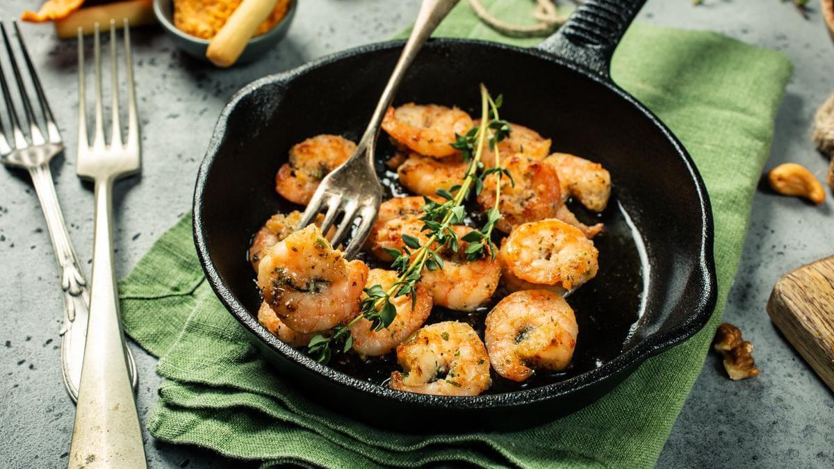 Knoblauch garnelen im Airfryer