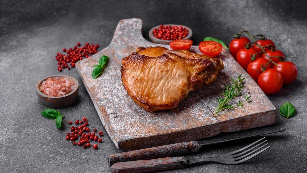 Kotelett mit senfkruste im Airfryer