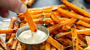Süßkartoffel pommes im Airfryer